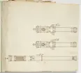 Avbildning av eldrör från fästningen i Narva, ur en volym som dokumenterar artilleritroféer i fästningarna i Ingermanland och Kexholm, daterad 1691.