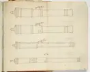 Avbildning av eldrör från fästningen i Ivanogorod, ur en volym som dokumenterar artilleritroféer i fästningarna i Ingermanland och Kexholm, daterad 1691.