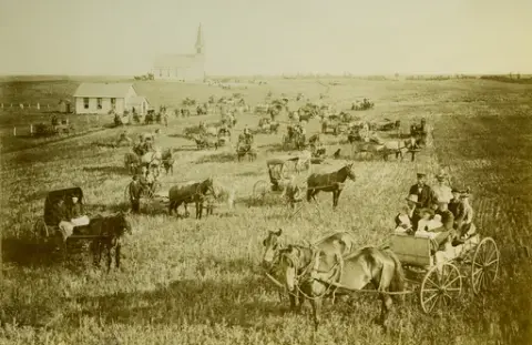 The middle forest river church, Nord-Dakota