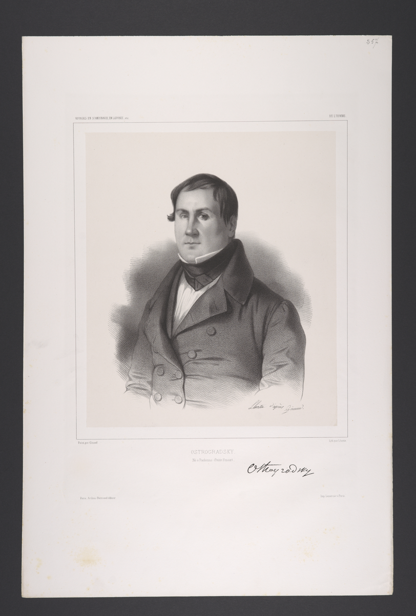 Portrett av Mikhail Ostrogradsky, ukrainsk vitenskapsmann.