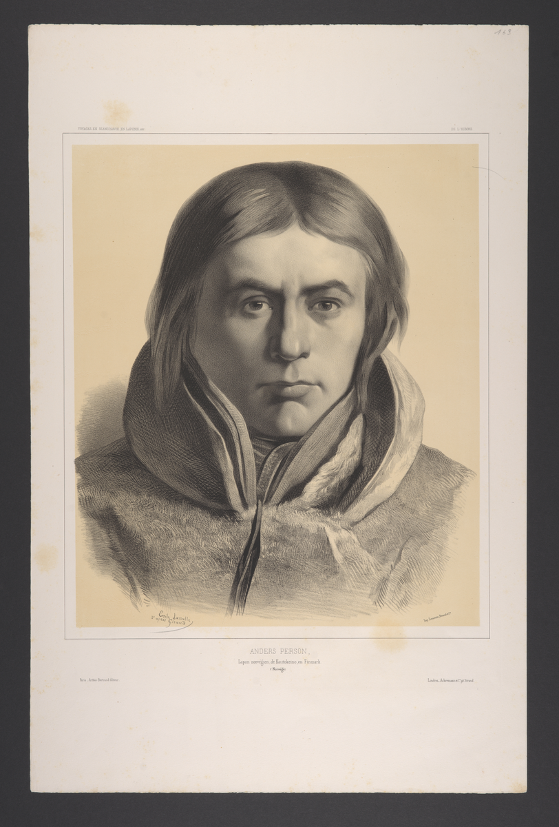 Portrett av Anders Person. Kautokeino, Finnmark 1839.