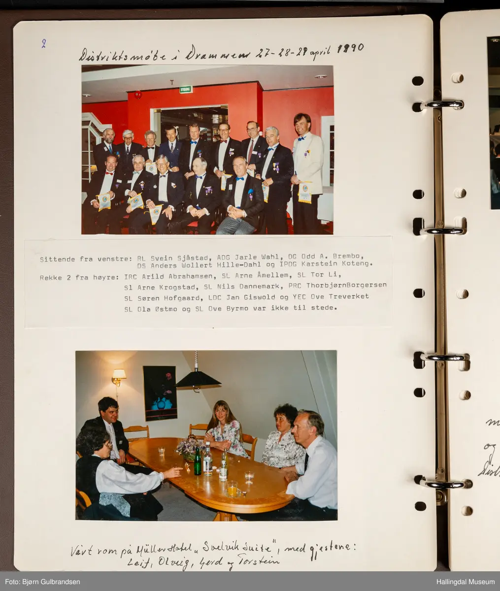 Et brunt album med 80 sider med tekst og bilder. Laget av Lions Club Nesbyen.   