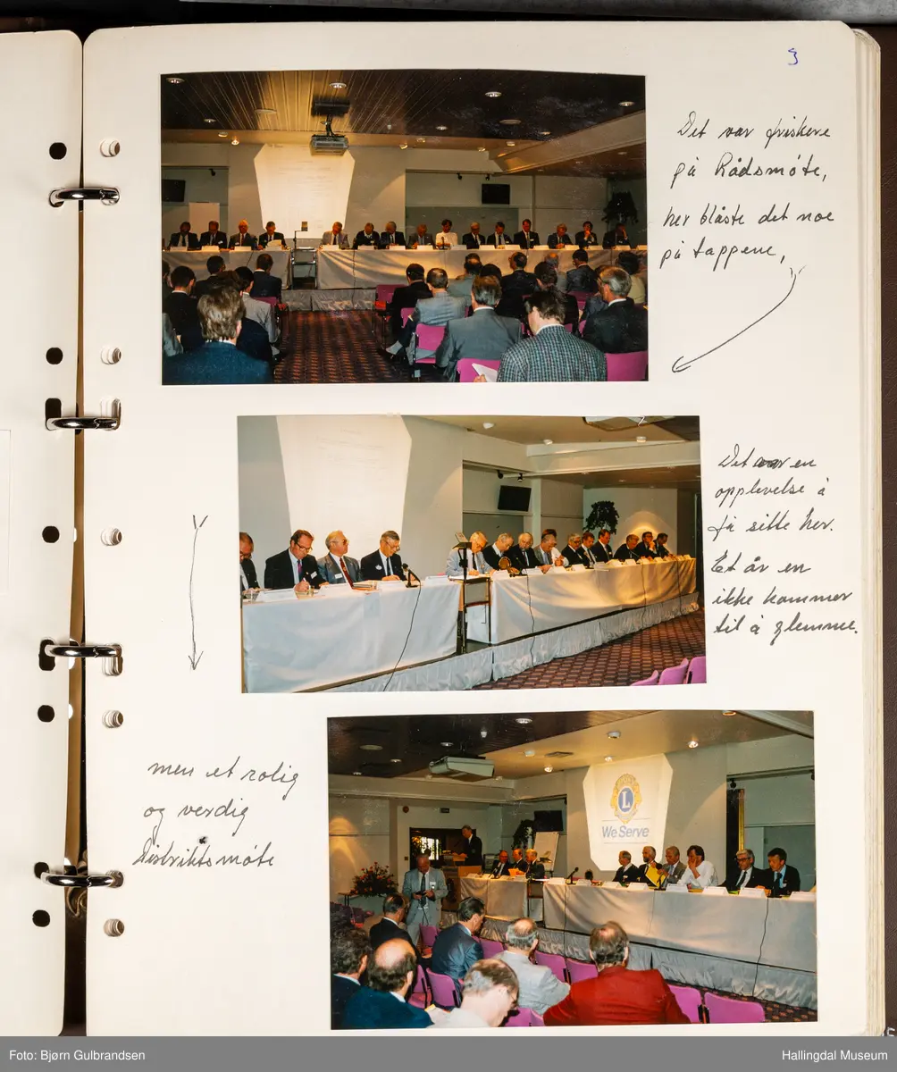 Et brunt album med 80 sider med tekst og bilder. Laget av Lions Club Nesbyen.   