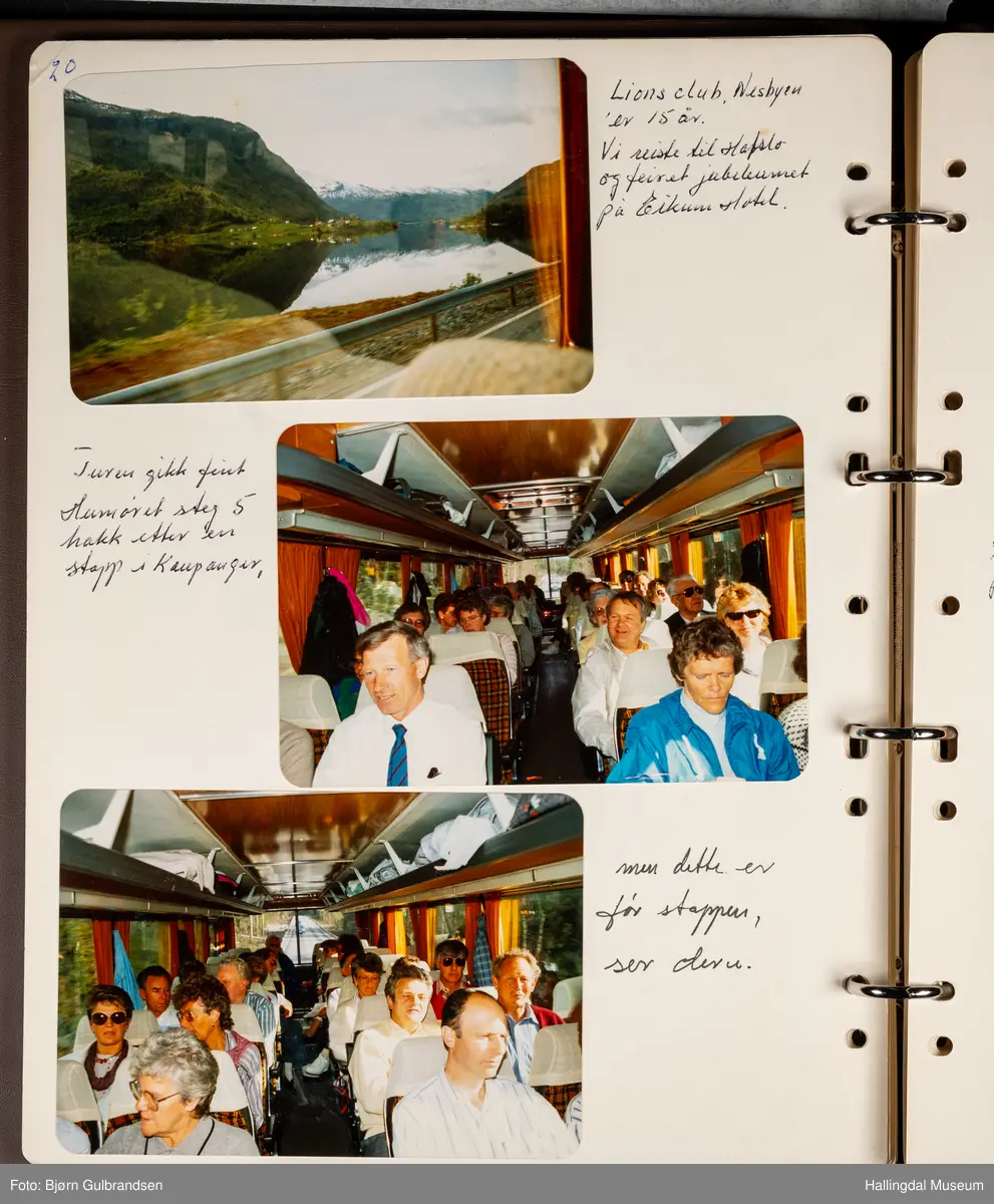 Et brunt album med 80 sider med tekst og bilder. Laget av Lions Club Nesbyen.   