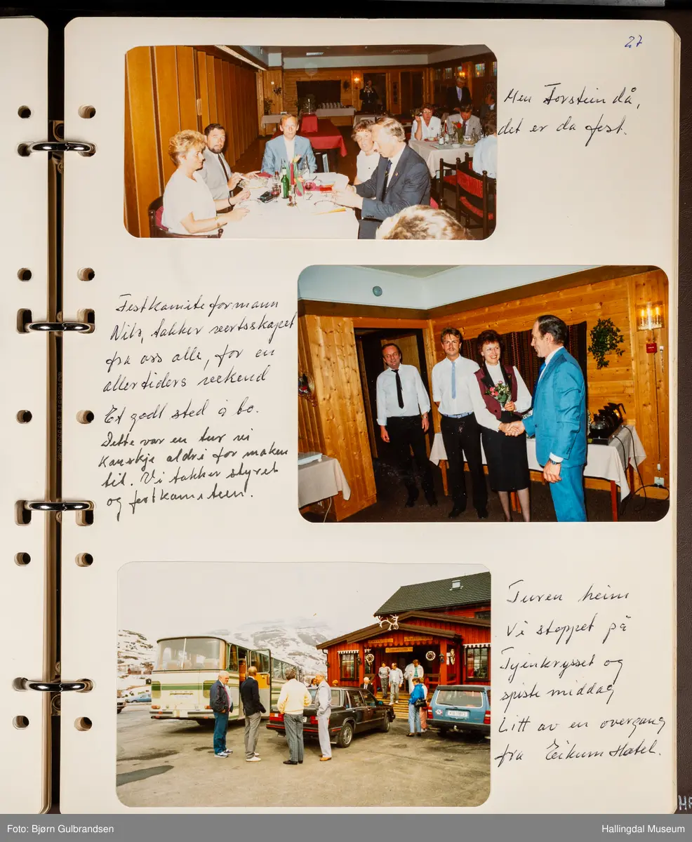 Et brunt album med 80 sider med tekst og bilder. Laget av Lions Club Nesbyen.   