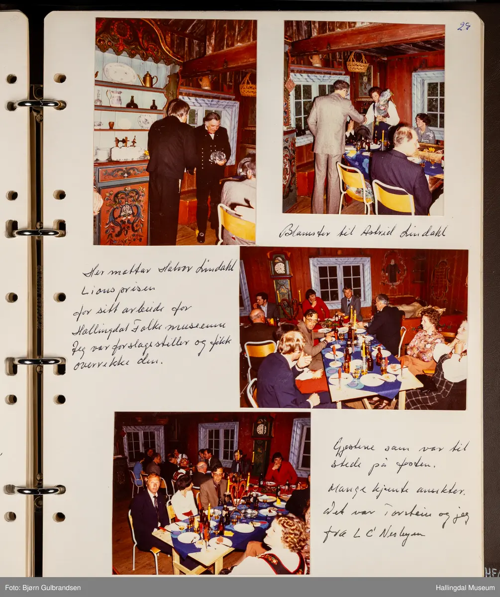 Et brunt album med 80 sider med tekst og bilder. Laget av Lions Club Nesbyen.   