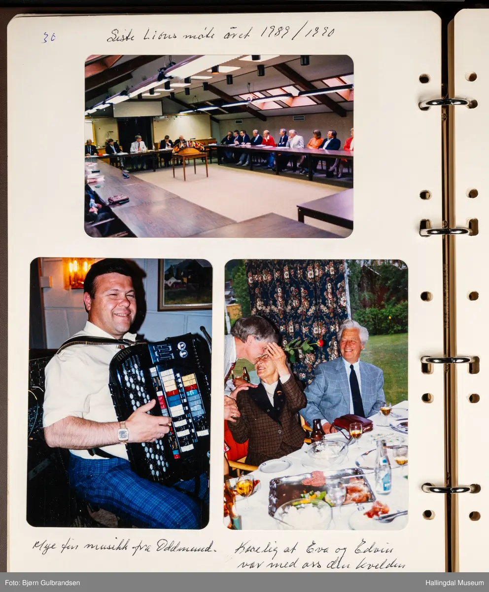 Et brunt album med 80 sider med tekst og bilder. Laget av Lions Club Nesbyen.   
