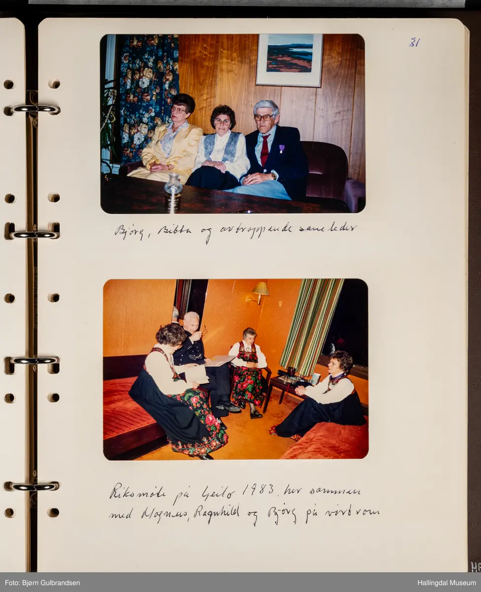 Et brunt album med 80 sider med tekst og bilder. Laget av Lions Club Nesbyen.   