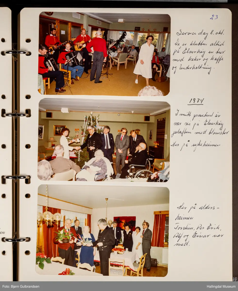 Et brunt album med 80 sider med tekst og bilder. Laget av Lions Club Nesbyen.   