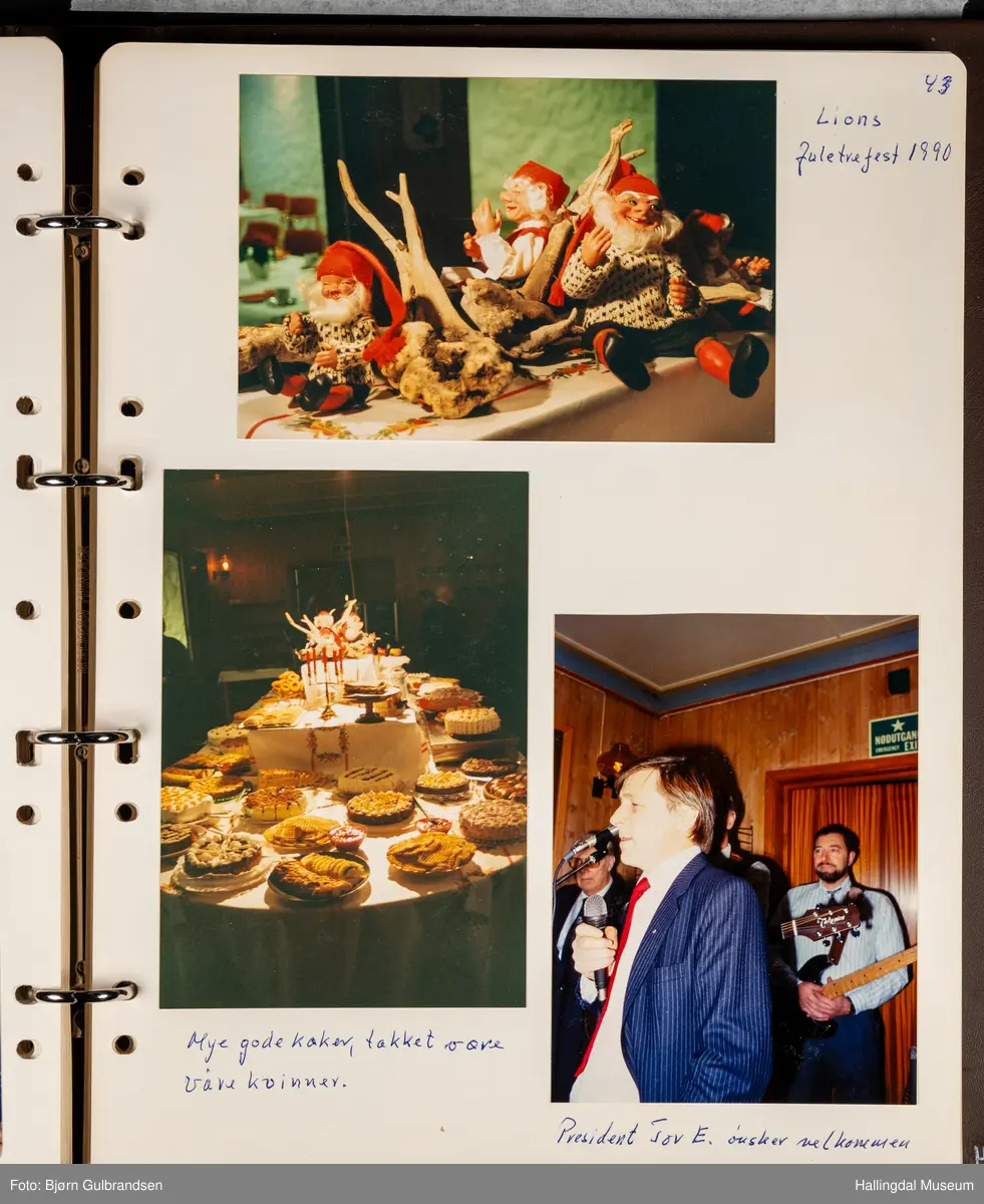 Et brunt album med 80 sider med tekst og bilder. Laget av Lions Club Nesbyen.   