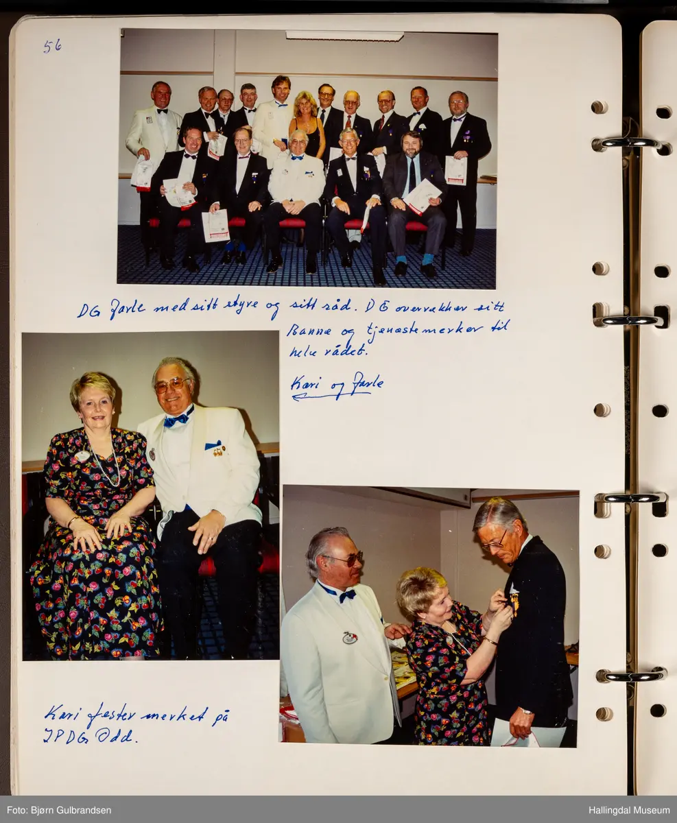 Et brunt album med 80 sider med tekst og bilder. Laget av Lions Club Nesbyen.   