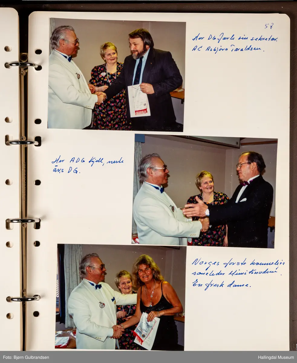 Et brunt album med 80 sider med tekst og bilder. Laget av Lions Club Nesbyen.   