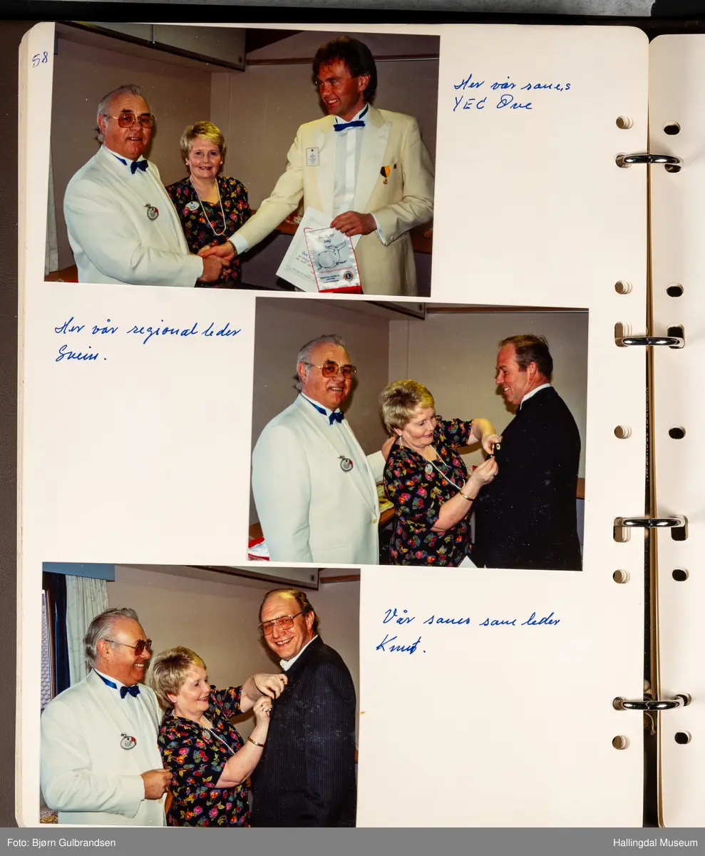 Et brunt album med 80 sider med tekst og bilder. Laget av Lions Club Nesbyen.   