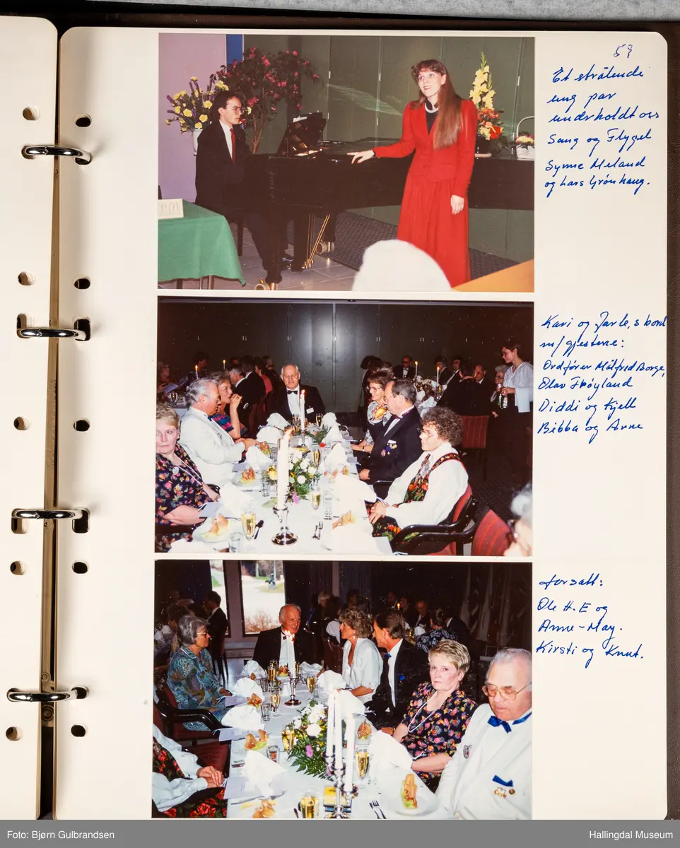 Et brunt album med 80 sider med tekst og bilder. Laget av Lions Club Nesbyen.   