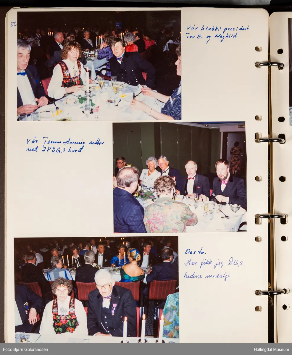 Et brunt album med 80 sider med tekst og bilder. Laget av Lions Club Nesbyen.   