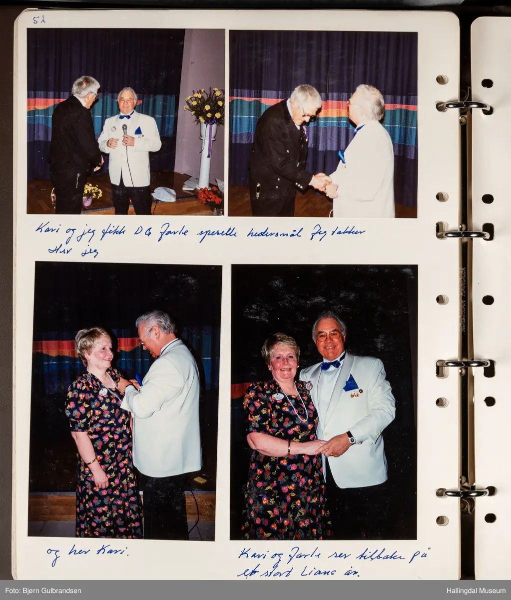 Et brunt album med 80 sider med tekst og bilder. Laget av Lions Club Nesbyen.   