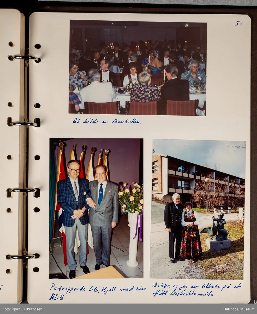Et brunt album med 80 sider med tekst og bilder. Laget av Lions Club Nesbyen.   