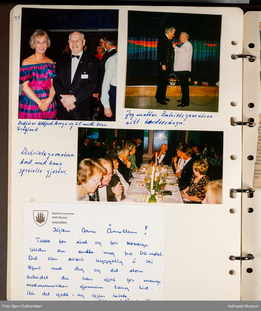 Et brunt album med 80 sider med tekst og bilder. Laget av Lions Club Nesbyen.   