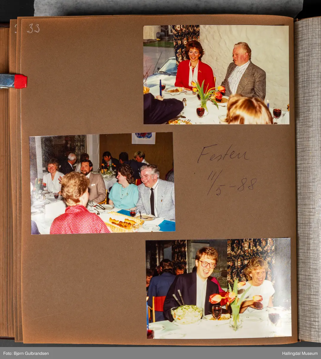Et brunt læralbum med 74 sider med tekst og bilder. Laget av Lions Club Nesbyen.   