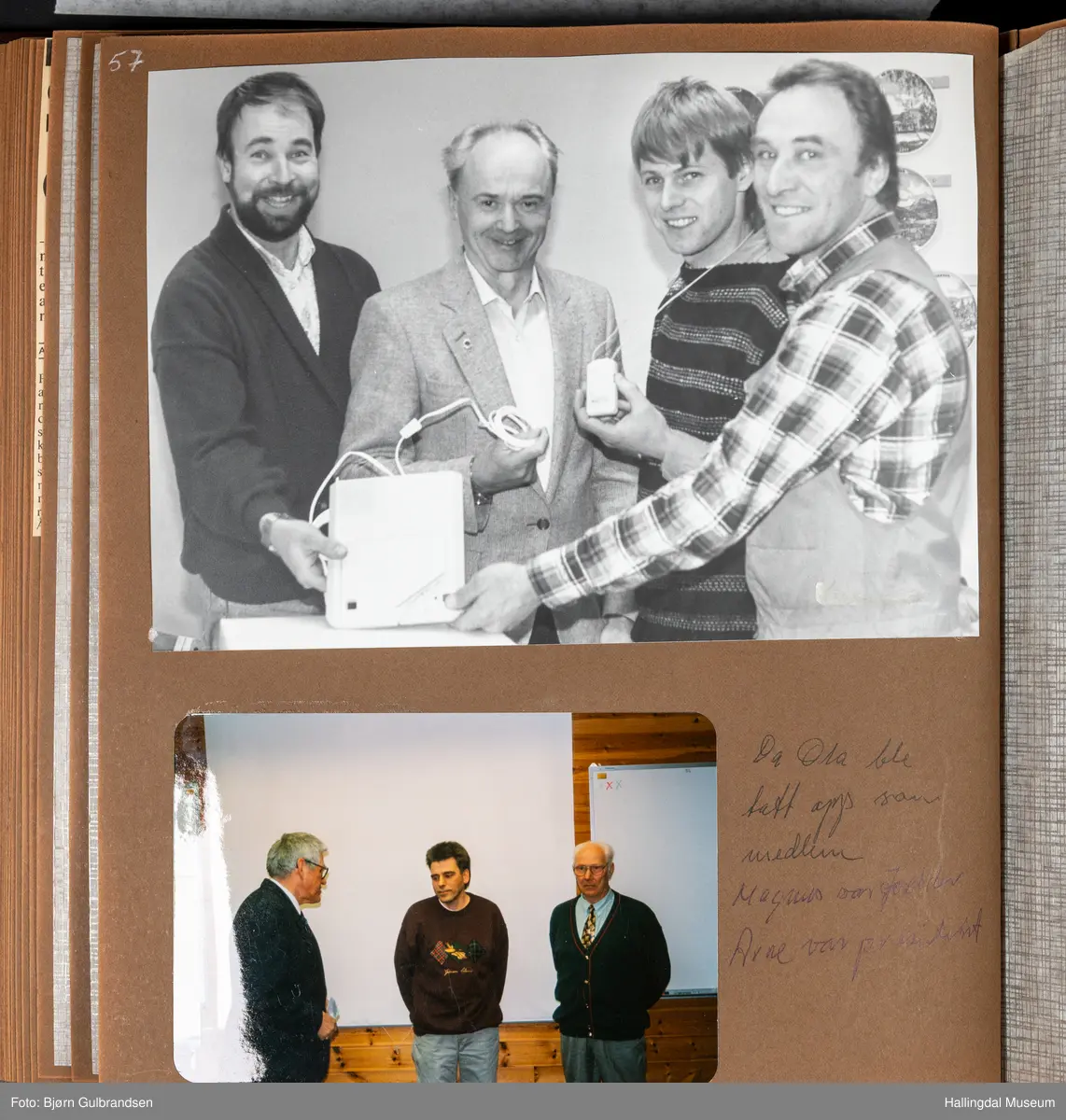 Et brunt læralbum med 74 sider med tekst og bilder. Laget av Lions Club Nesbyen.   
