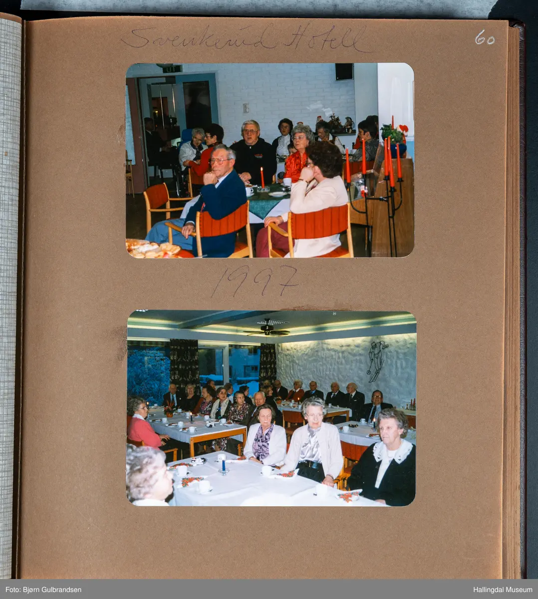 Et brunt læralbum med 74 sider med tekst og bilder. Laget av Lions Club Nesbyen.   