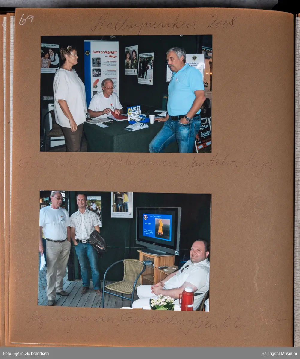 Et brunt læralbum med 74 sider med tekst og bilder. Laget av Lions Club Nesbyen.   