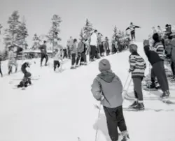 Skoleskirenn på Alujordet vinteren 1962.  Ole Jacob Kjendlie