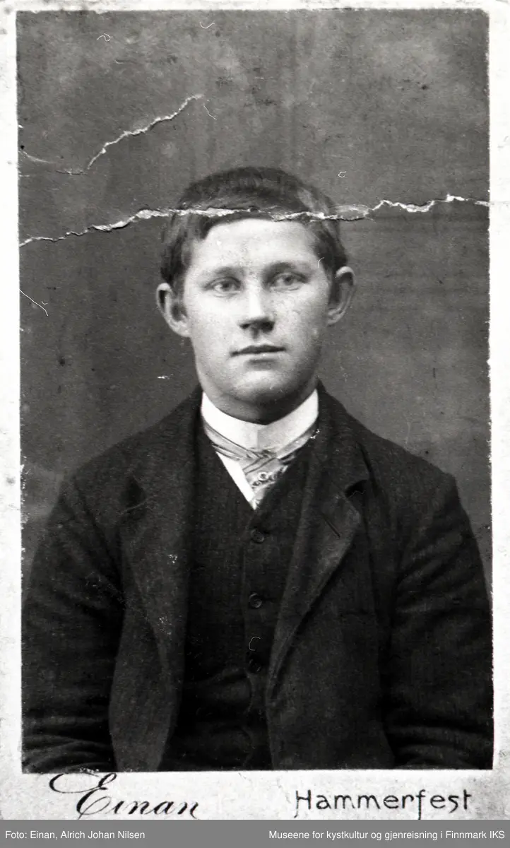 Portrett av Edvard Hansen, Gjesvær. Foto: Einan/Hammerfest.