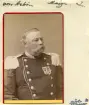 Majoren vid Första livgrenadjärregementet i Linköping, Axel von Arbin. Här porträtterad i Stockholm omkring 1885.