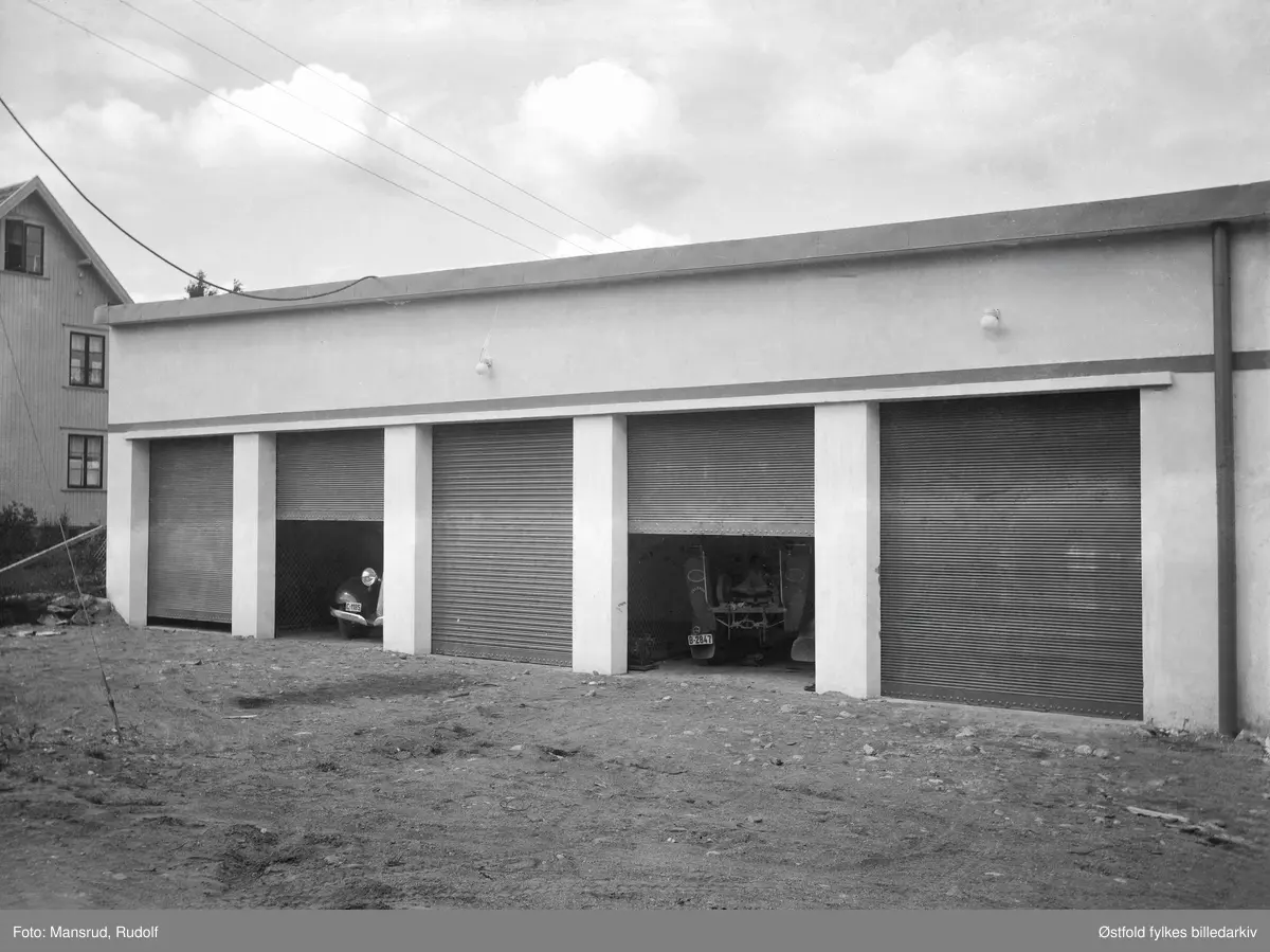 Garasje, tilhørende Eugen Bjørnstad i Osloveien 5, Askim 1934.  Bilen til venstre er en Graham 28, personbil tilhørende Eugen Bjørnstad med adresse Nordstrand, med skilt C-1185. Til høyre en servicevogn Ford 30 med skilt B-2847, tilhørende Eugen Bjørnstad, Askim. (Kilde Bilboken 1935) Bjørnstad drev bensinstasjon og verksted, ette var en Esso-stasjon. 
Høsten 1933 kunne landets aviser melde at den internasjonale "bilsportstjerne og racerkjører" Bjørnstad hadde kjøpt tomt i Askim og ville anlegge bensinstasjon der. Tomta lå ved Osloveien der ved- og kullhandler Folkestad fra Moss tidligere holdt til.  Bjørnstad planla bensinstasjon med bilrekvisitaforretning og garasjeplass. På dette tidspunktet var Bjørnstad bosatt på Nordstrand. Bensinstasjonen ble åpnet 20. mars 1934. Sommeren 1937 gikk Bjørnstad konkurs og andre overtok bensinstasjonen. 

I 1937 var Eugen Bjørnstad eier av automobilforretning i Askim, og han dro på forretningsreise til New York dette året (Kilde: Oslo politidistrikt, emigrantprotokoller 1931-39).