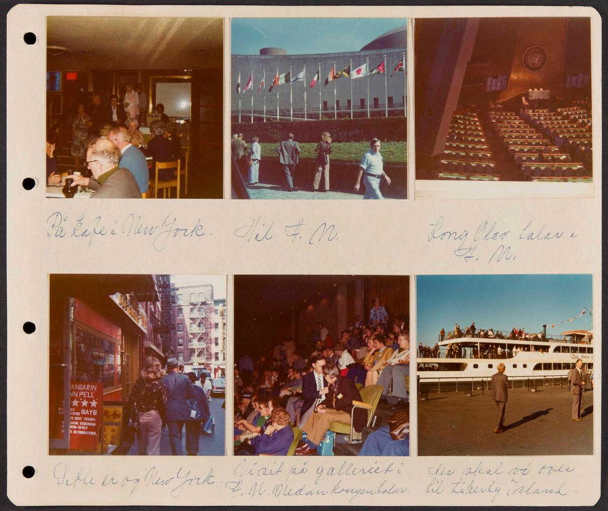 Album fra USA-reise i 1975 i forbindelse med 150-årsmarkering for norsk utvandring til USA. Albumet inneholder fotografier, reiserute, avisutklipp og tekster