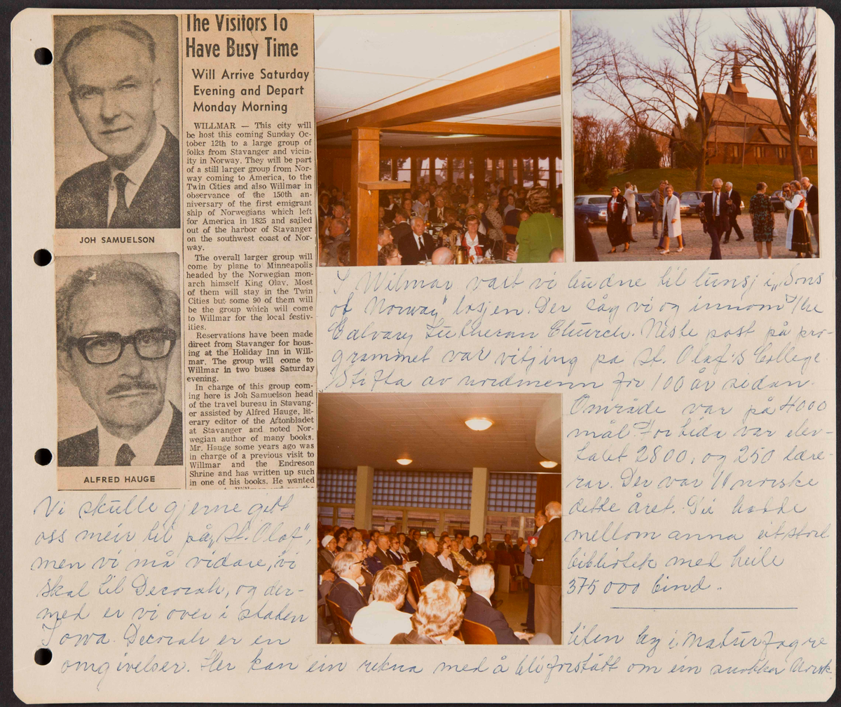 Album fra USA-reise i 1975 i forbindelse med 150-årsmarkering for norsk utvandring til USA. Albumet inneholder fotografier, reiserute, avisutklipp og tekster