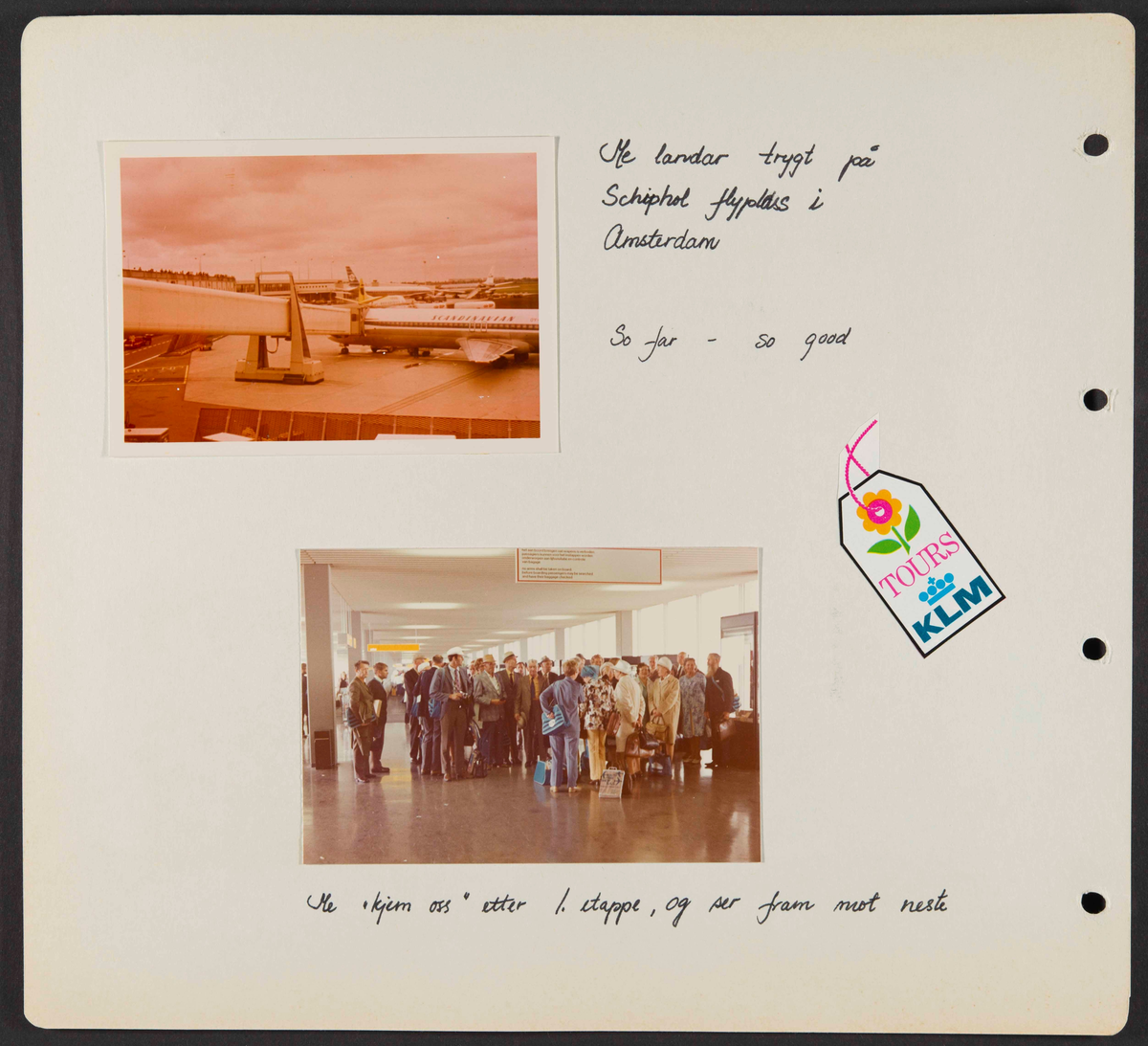 Album som dokumenterer reise til USA i 1972 "I Cleng Peersons fotspor". Albumet inneholder fotografier, reiserute, program, diverse brosjyrer, avisutklipp og tekster