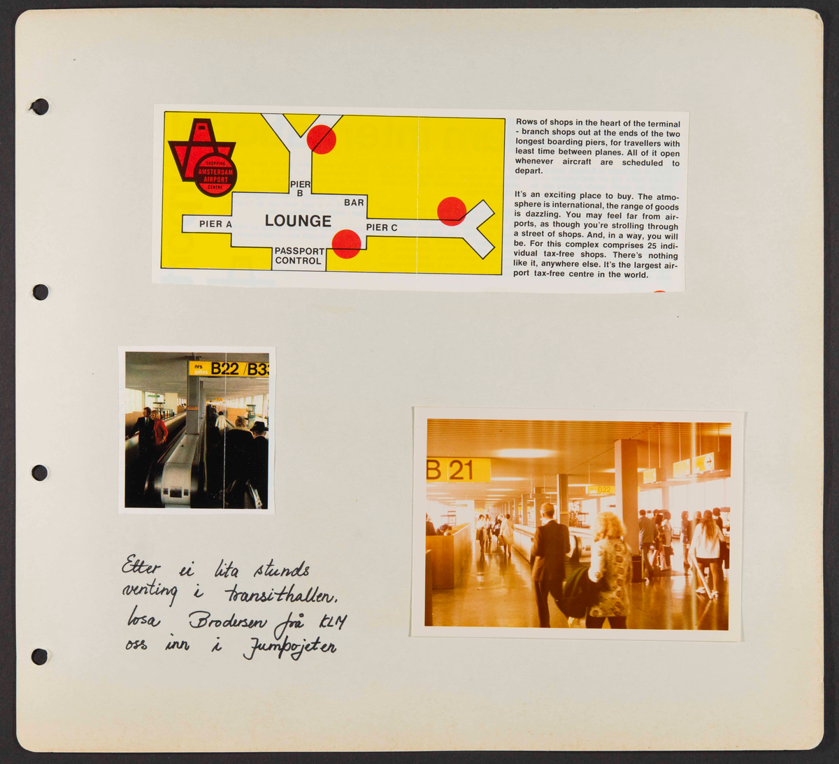 Album som dokumenterer reise til USA i 1972 "I Cleng Peersons fotspor". Albumet inneholder fotografier, reiserute, program, diverse brosjyrer, avisutklipp og tekster