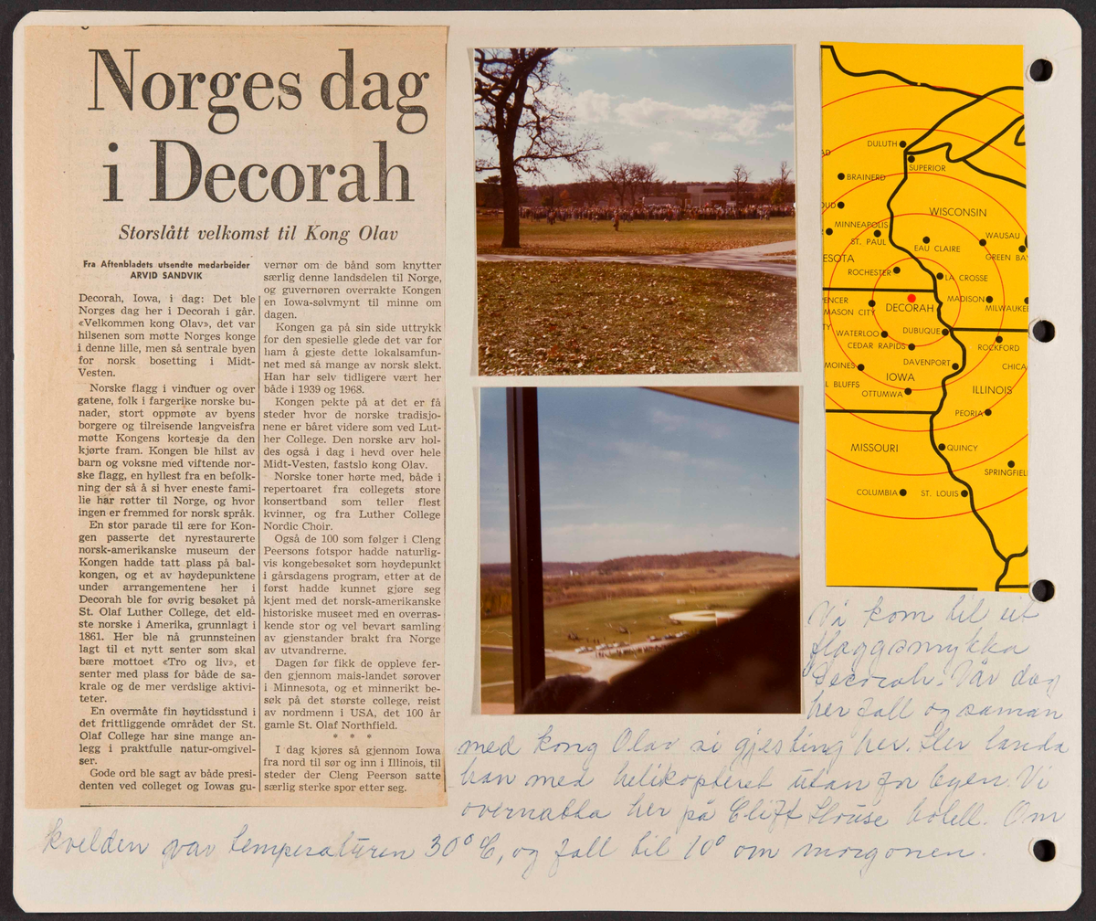 Album fra USA-reise i 1975 i forbindelse med 150-årsmarkering for norsk utvandring til USA. Albumet inneholder fotografier, reiserute, avisutklipp og tekster