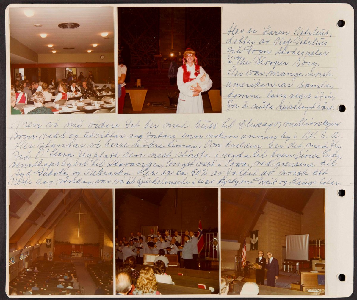 Album fra USA-reise i 1975 i forbindelse med 150-årsmarkering for norsk utvandring til USA. Albumet inneholder fotografier, reiserute, avisutklipp og tekster
