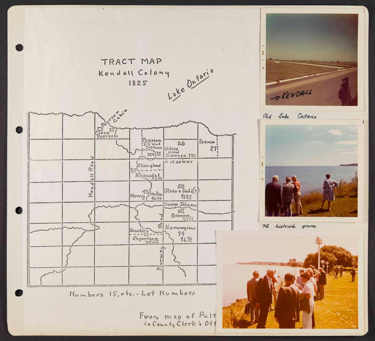 Album som dokumenterer reise til USA i 1972 "I Cleng Peersons fotspor". Albumet inneholder fotografier, reiserute, program, diverse brosjyrer, avisutklipp og tekster