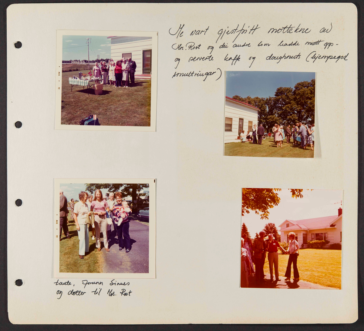 Album som dokumenterer reise til USA i 1972 "I Cleng Peersons fotspor". Albumet inneholder fotografier, reiserute, program, diverse brosjyrer, avisutklipp og tekster