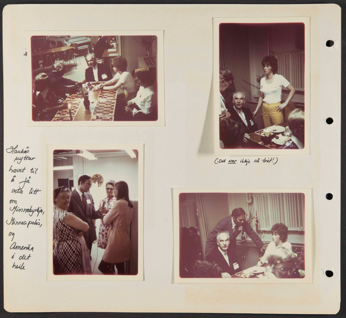 Album som dokumenterer reise til USA i 1972 "I Cleng Peersons fotspor". Albumet inneholder fotografier, reiserute, program, diverse brosjyrer, avisutklipp og tekster