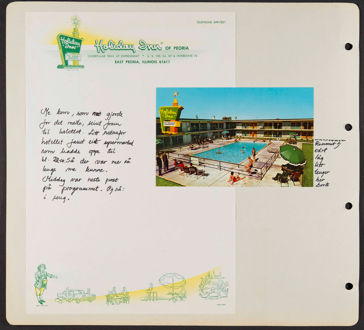 Album som dokumenterer reise til USA i 1972 "I Cleng Peersons fotspor". Albumet inneholder fotografier, reiserute, program, diverse brosjyrer, avisutklipp og tekster