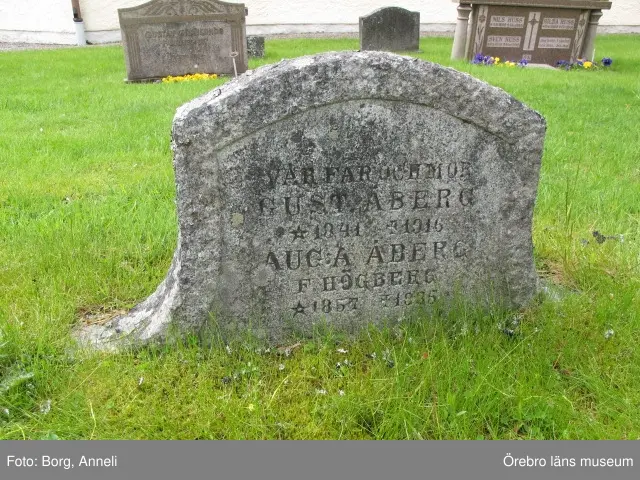 Axberg kyrkogård Inventering av kulturhistoriskt värdefulla gravvårdar 2015, Kvarter F.