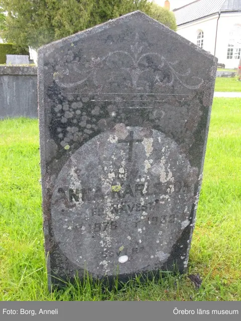 Axberg kyrkogård Inventering av kulturhistoriskt värdefulla gravvårdar 2015, Kvarter N.