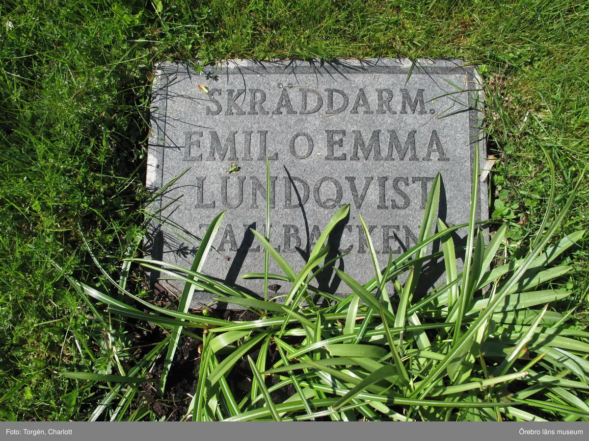 Axberg kyrkogård Inventering av kulturhistoriskt värdefulla gravvårdar 2015, Kvarter H.