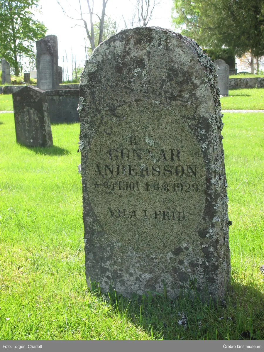 Axberg kyrkogård Inventering av kulturhistoriskt värdefulla gravvårdar 2015, Kvarter N.