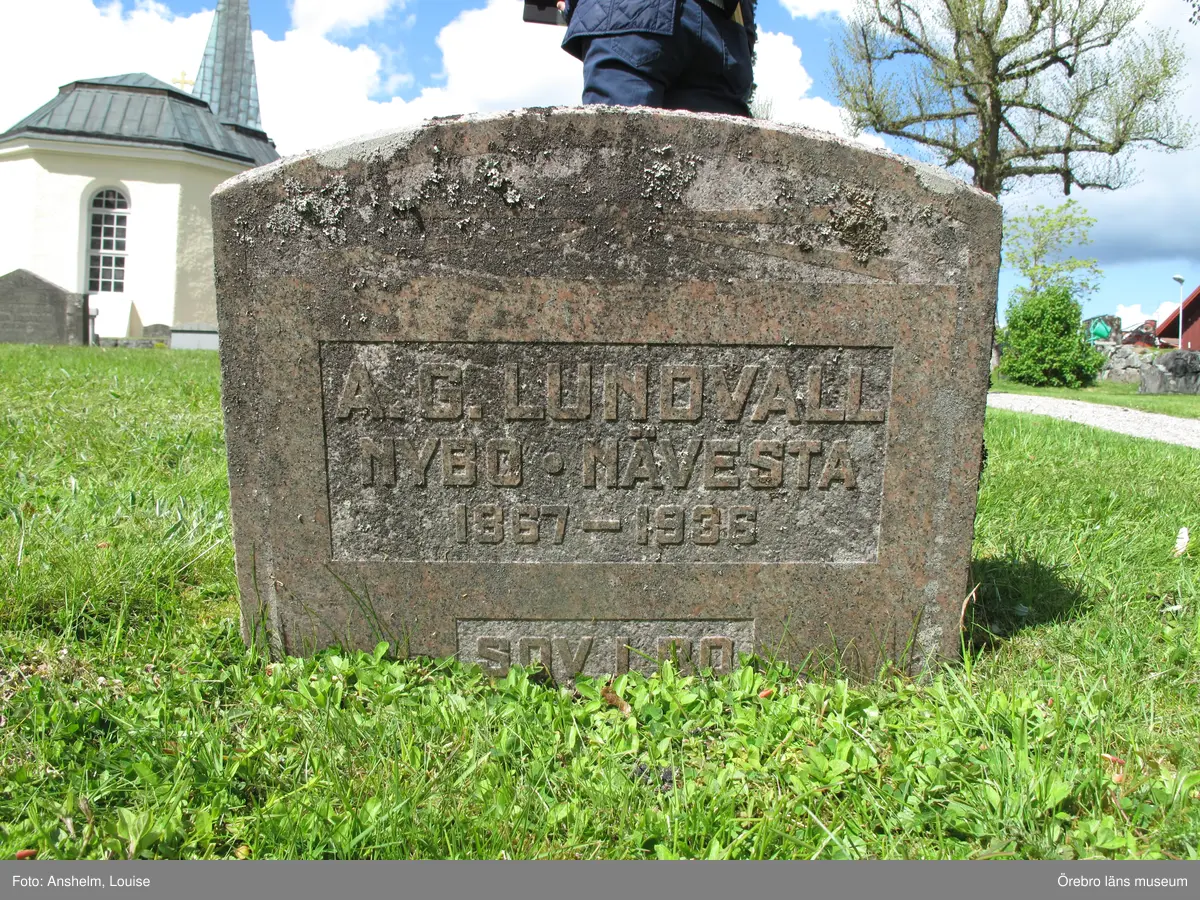 Axberg kyrkogård Inventering av kulturhistoriskt värdefulla gravvårdar 2015, Kvarter O.