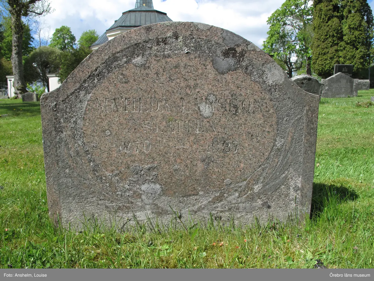 Axberg kyrkogård Inventering av kulturhistoriskt värdefulla gravvårdar 2015, Kvarter O.