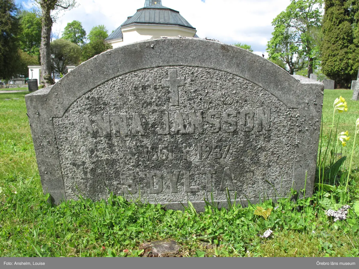 Axberg kyrkogård Inventering av kulturhistoriskt värdefulla gravvårdar 2015, Kvarter O.