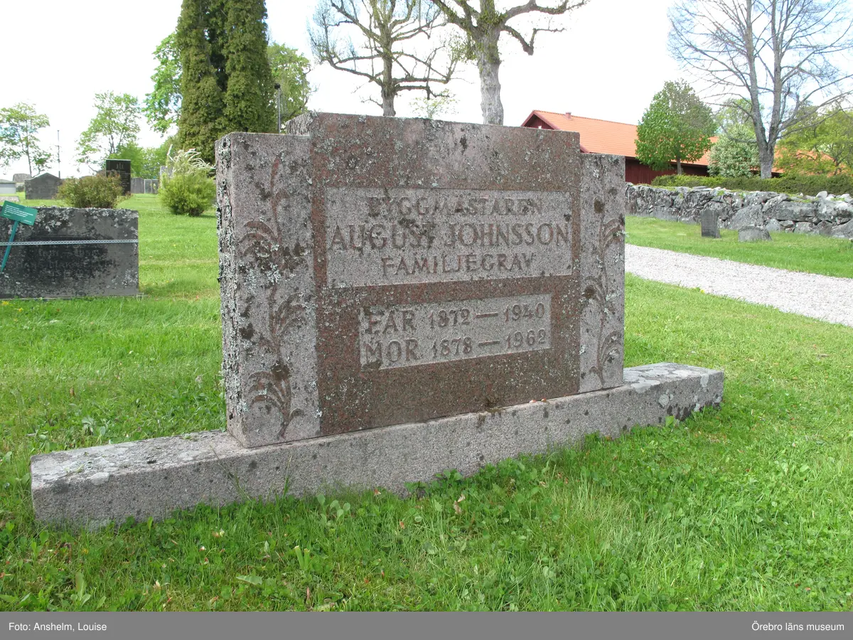 Axberg kyrkogård Inventering av kulturhistoriskt värdefulla gravvårdar 2015, Kvarter O.