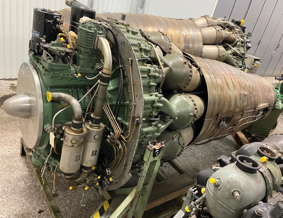 Flygmotor De Havilland Ghost RM 2B, med efterbrännkammare. För flygplan J 29F.