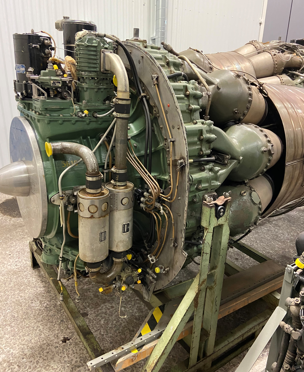Flygmotor De Havilland Ghost RM 2B, med efterbrännkammare. För flygplan J 29F.